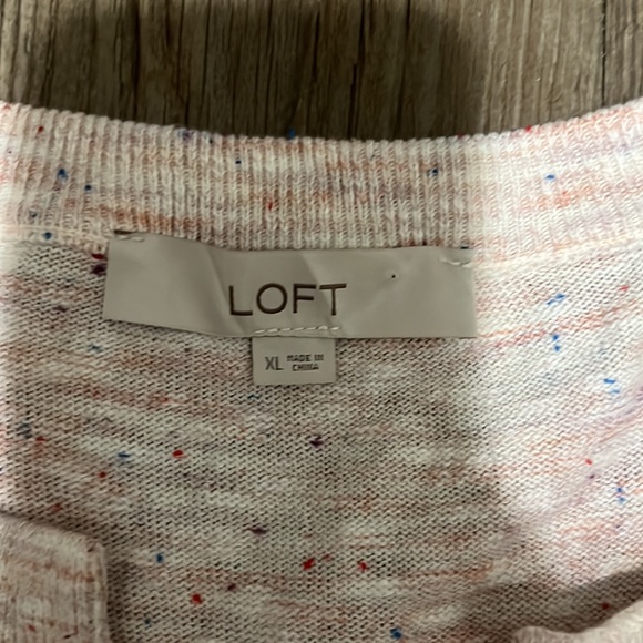 Loft 3/4 sleeve Pink Sweater - Picture 3 of 6